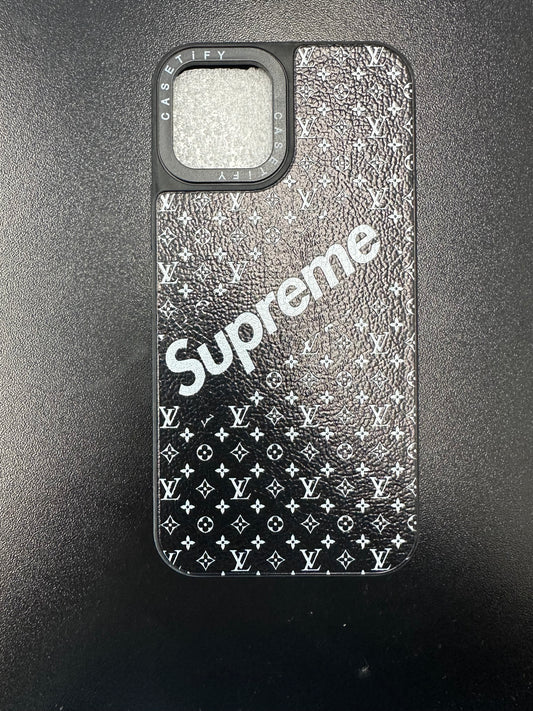 Supreme black & white case for iPhone 12/12 Pro