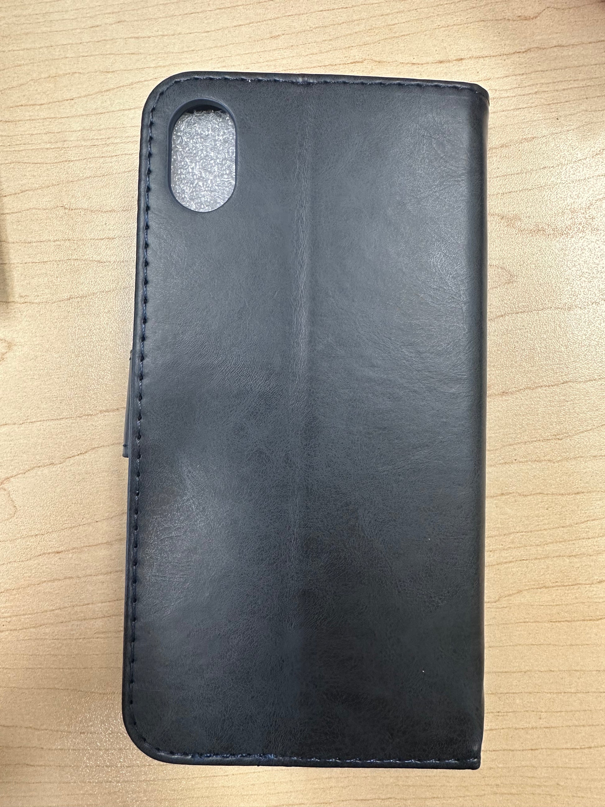 gray leather wallet case for iPhone XR