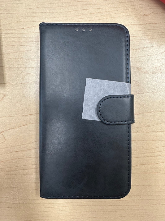 Gray classical leather wallet case for iPhone XR