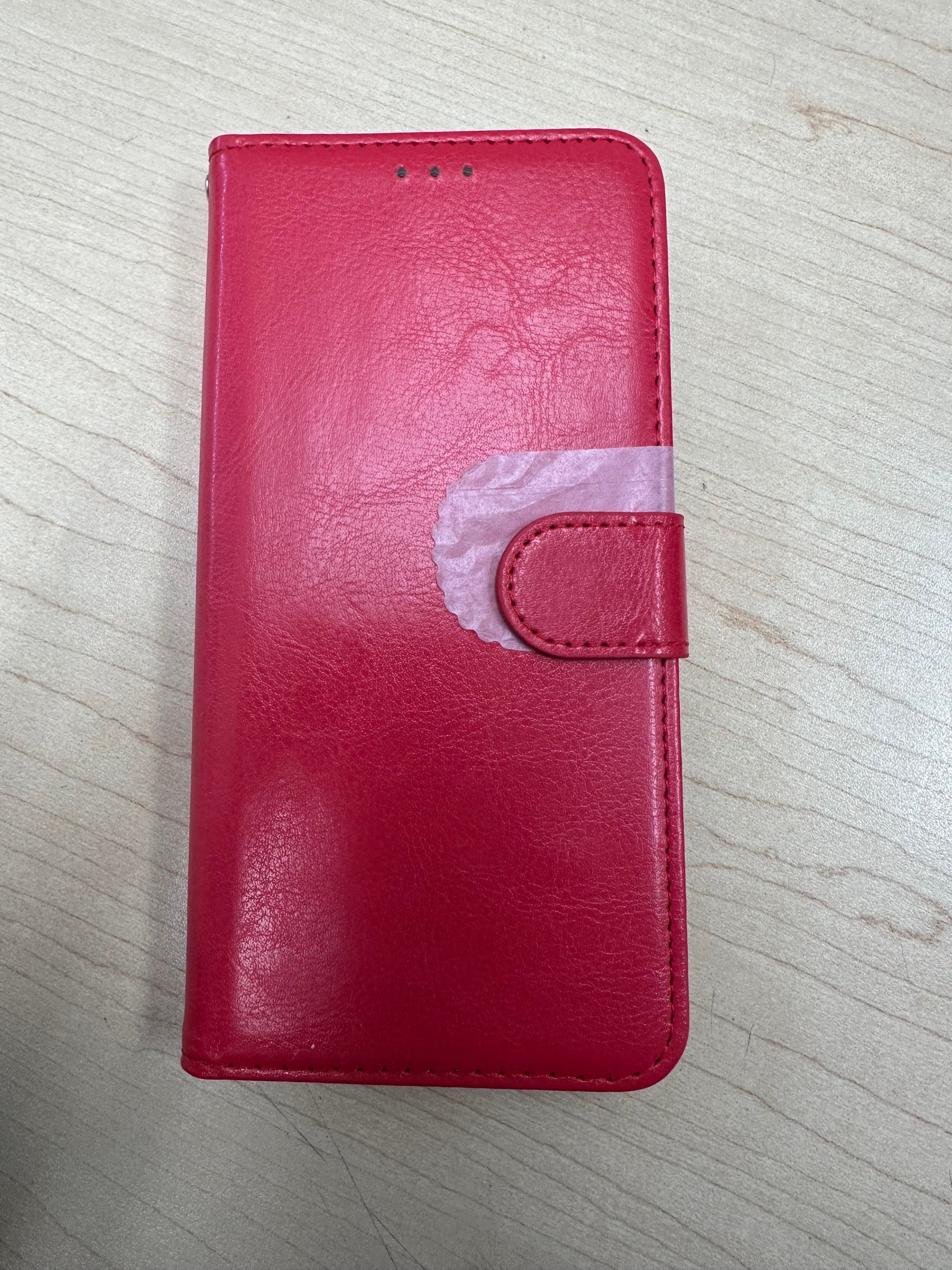 red leather wallet case for iPhone 14 Pro Max