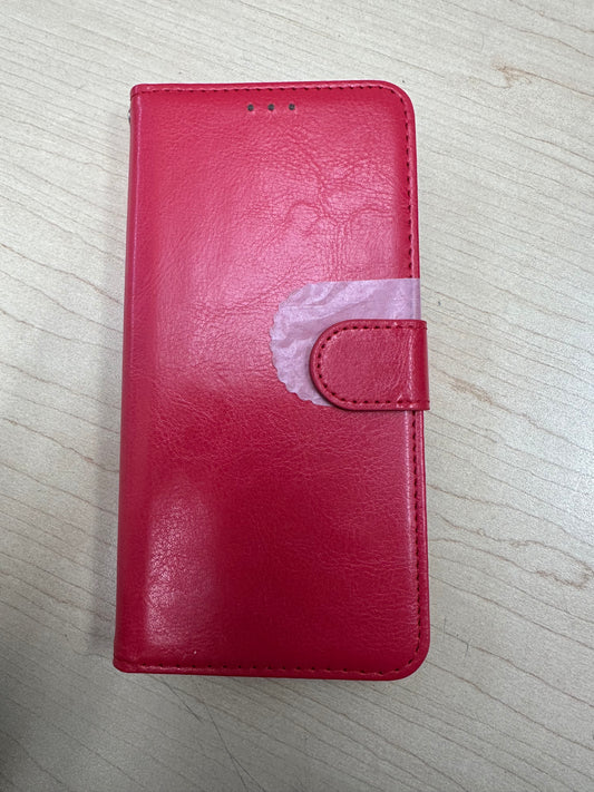 red leather wallet case for iPhone 14 Pro Max