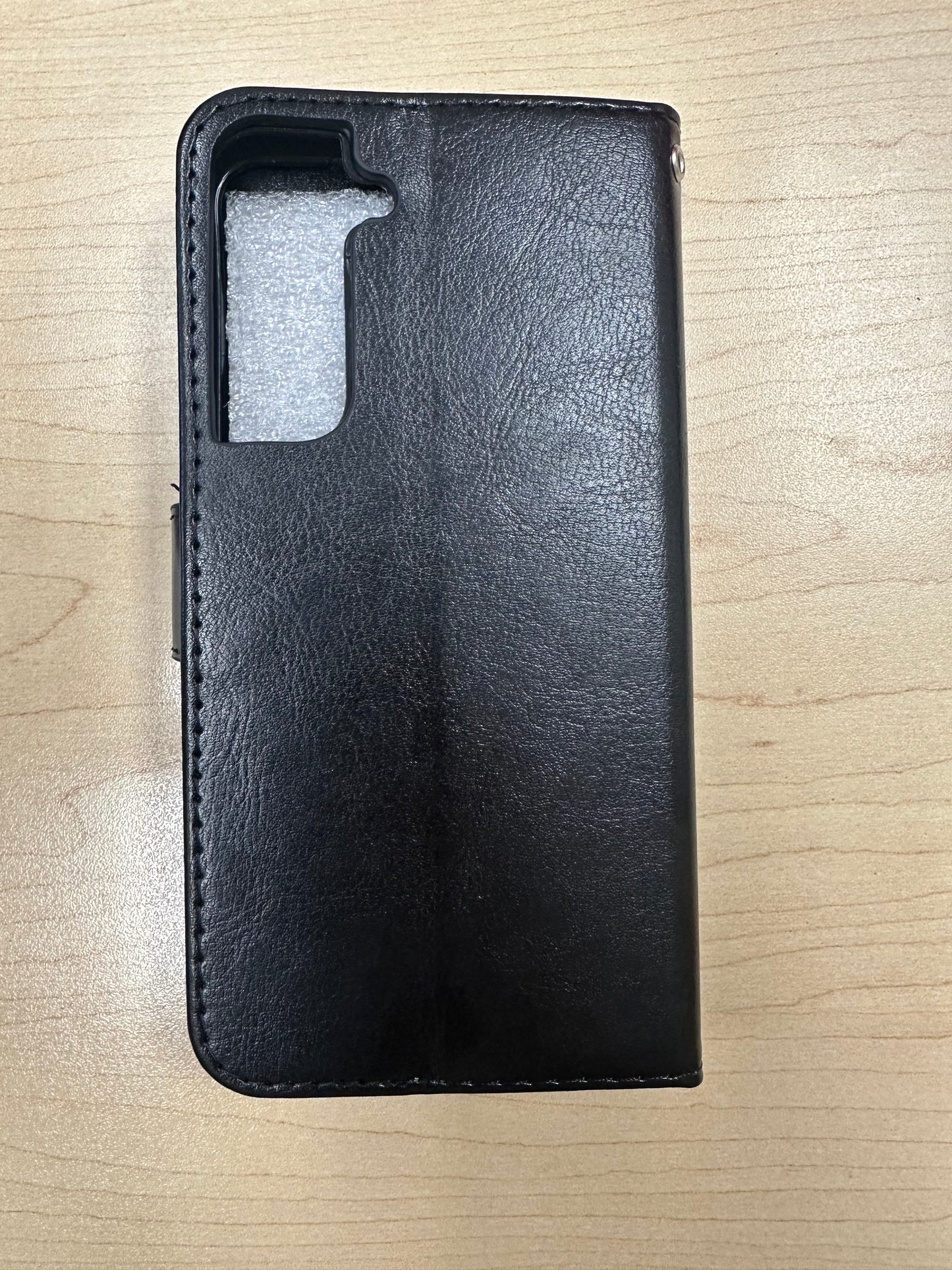 black leather wallet case for Samsung Galaxy S22